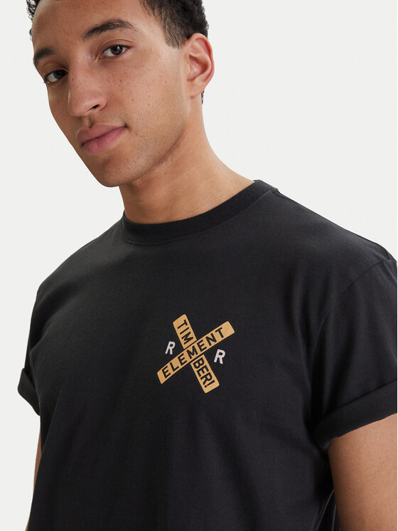 Element Element Tricou Timber Signs ELYZT00586 Negru Regular Fit