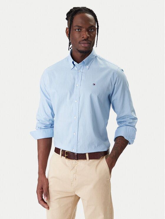 Tommy Hilfiger Tommy Hilfiger Marškiniai MW0MW40529 Žydra Regular Fit