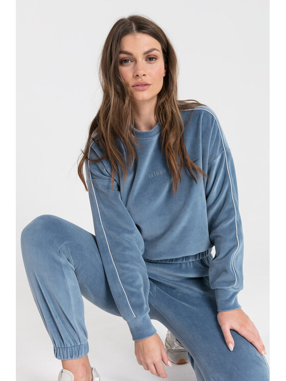 LaLupa LaLupa Bluza LA084 Niebieski Comfortable Fit