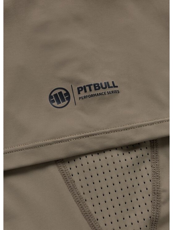 PITBULL PITBULL Koszulka techniczna RUNWAY Brązowy Regular Fit