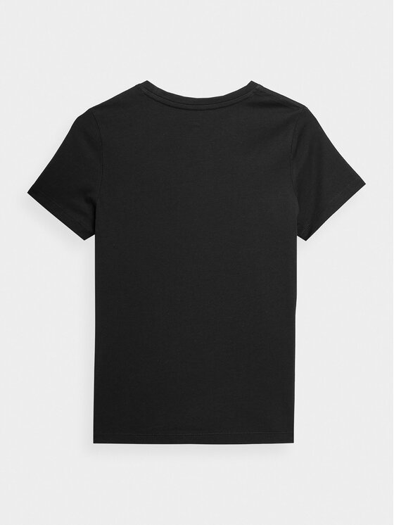 4F 4F T-shirt 4FJAW23TTSHM0795 Crna Regular Fit