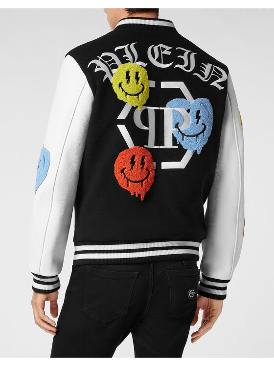 PHILIPP PLEIN PHILIPP PLEIN Kurtka skórzana 1563 Czarny Regular Fit
