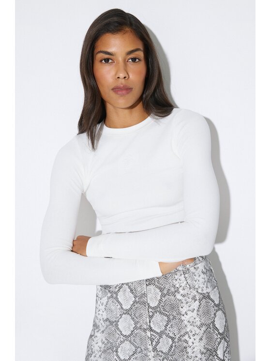 Estro Estro Longsleeve ER00120843 Bianco Slim Fit