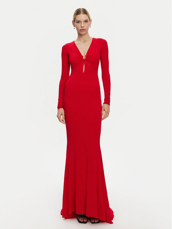 PINKO PINKO Večerní šaty 104935 A2GS Červená Slim Fit