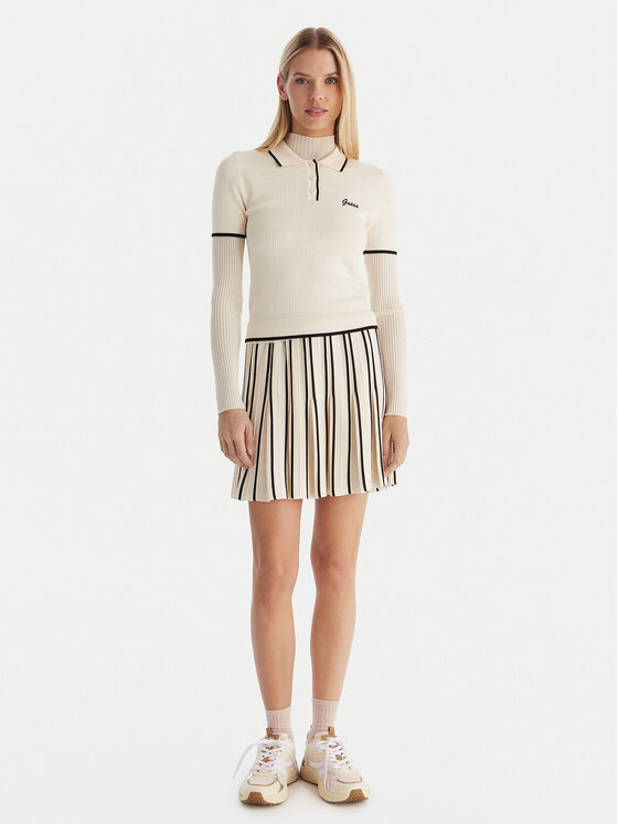 Guess Guess Plisēti svārki V5GD00 Z3D60 Écru Regular Fit