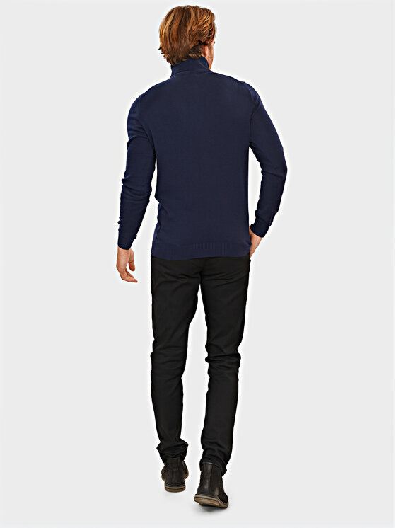 Evenemen Evenemen Sweter Golf Granatowy Slim Fit