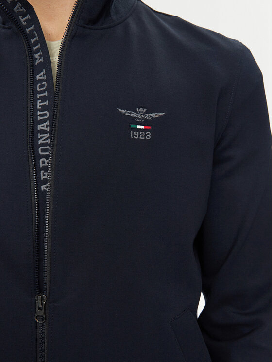 Aeronautica Militare Aeronautica Militare Majica dugih rukava 242FE1925F559 Tamnoplava Regular Fit