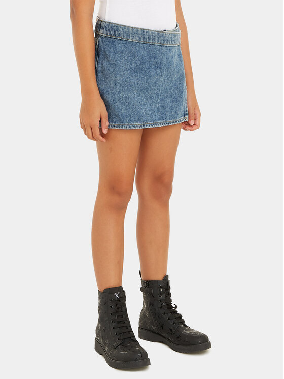 Calvin Klein Jeans Calvin Klein Jeans Farmer szoknya IG0IG02371 Kék Regular Fit