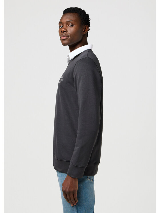 Wrangler Wrangler Felpa EMBROIDERY CREW Nero Regular Fit