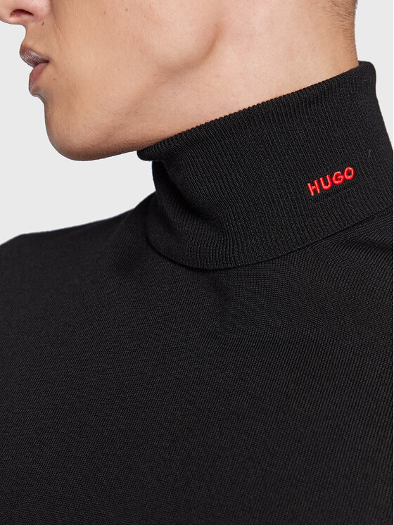 HUGO Hugo Гольф San Thomas-M 50474174 Чорний Slim Fit
