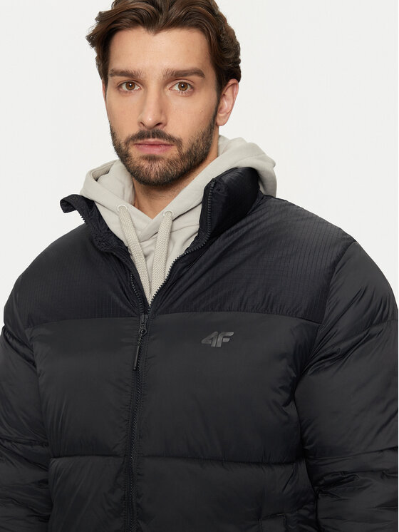 4F 4F Μπουφάν χειμωνιάτικο 4FWAW24TDJAM485 Μαύρο Regular Fit