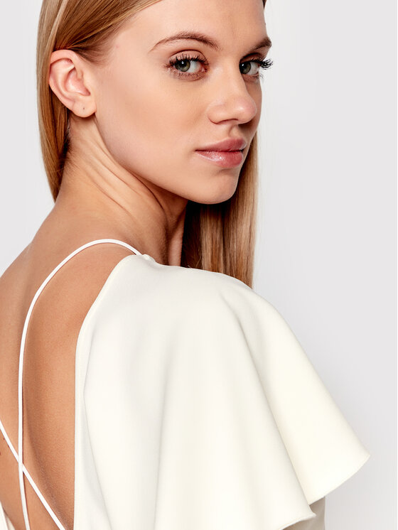 Victoria Victoria Beckham Victoria Victoria Beckham Μπλουζάκι Drape 1122WTP003178B Κίτρινο Regular Fit