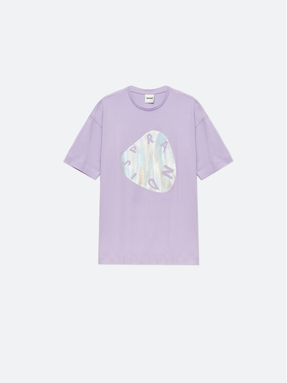 Sprandi Sprandi T-Shirt SP22-TSD101 Fioletowy Relaxed Fit