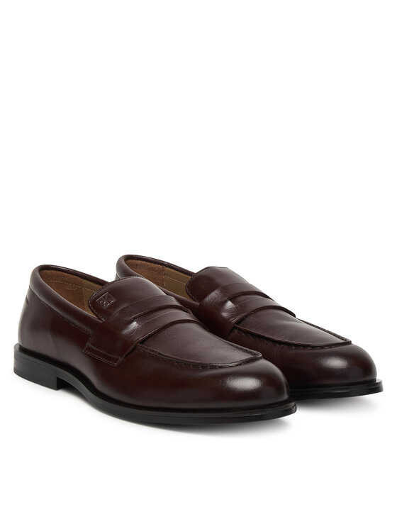 Calvin Klein Calvin Klein Īsi apavi Ess Rubber Penny Loafer Pol Lth HM0HM02025 Brūns