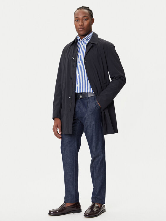 Bugatti Bugatti Kabát pro přechodné období 535400-59030 Tmavomodrá Slim Fit