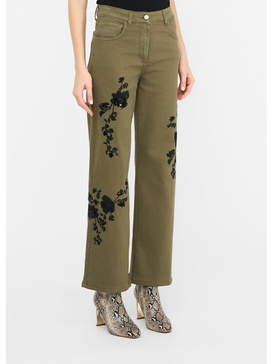 Liu Jo Liu Jo Pantaloni di tessuto UF5245T012AM9767 Verde Regular Fit