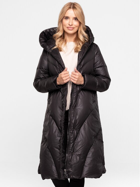 Perso Perso Kurtka damska BLH251037FX Czarny Regular Fit
