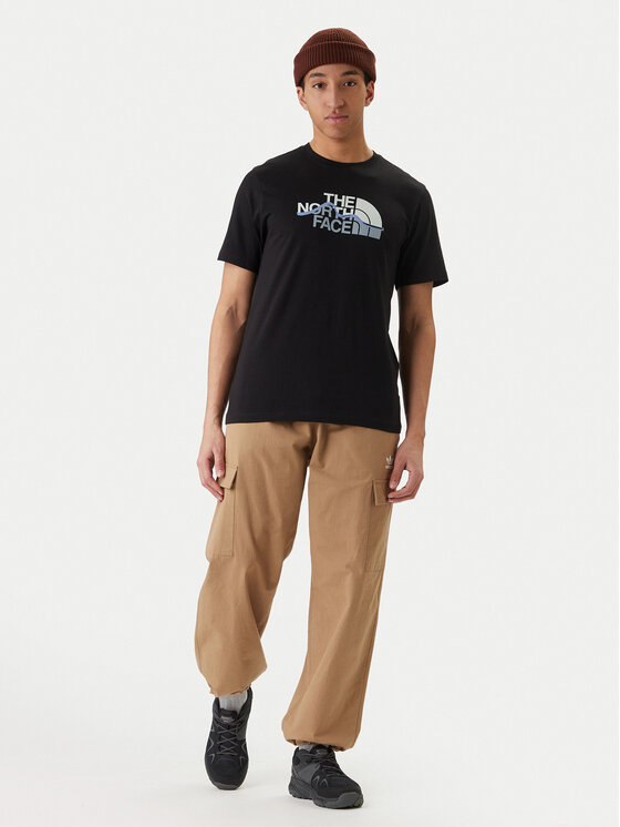 The North Face The North Face T-Shirt Mountain Line NF0A8GUX Μαύρο Regular Fit