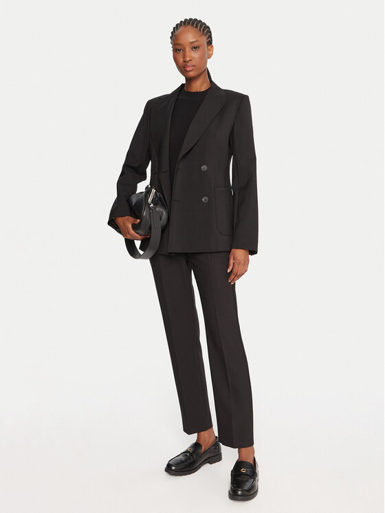 Weekend Max Mara Weekend Max Mara Čino bikses Rana 2515131031 Melns Slim Fit
