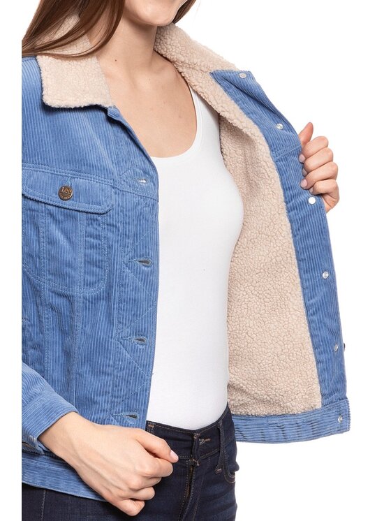 Lee Lee Giacca di jeans CORDUROY SHERPA RIDER JACKET Blu Regular Fit