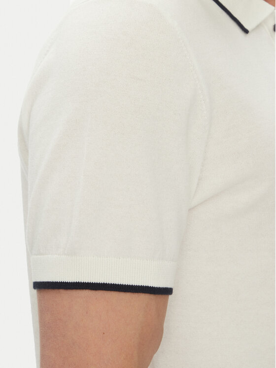 La Martina La Martina Polo majica Austin MAS001 YC041 Bela Regular Fit