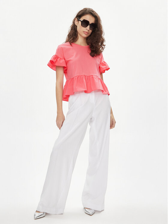 Liu Jo Liu Jo Μπλουζάκι MA4345 J6308 Ροζ Relaxed Fit