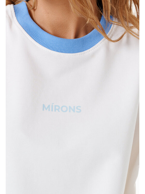 Mirons Mirons T-Shirt Print Biały Regular Fit