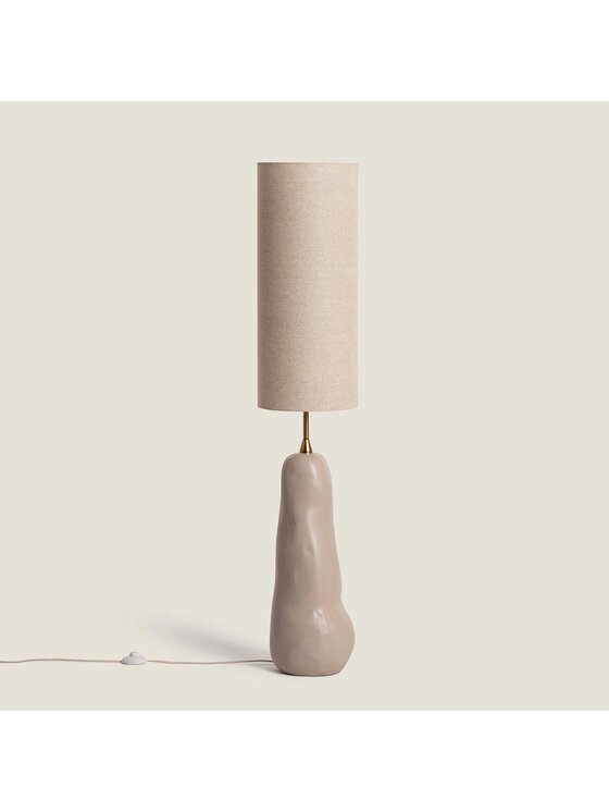 MIAhome MIAhome Lampa podłogowa kremowa Lava 137 cm Beżowy