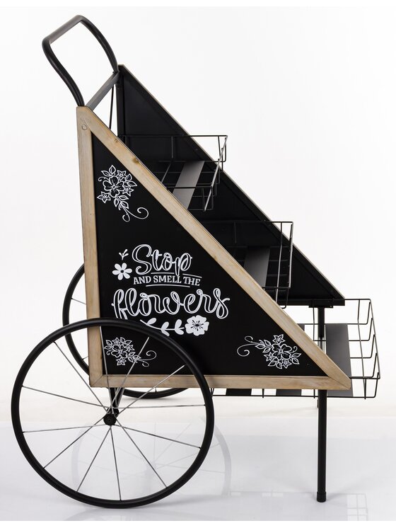 MIAhome MIAhome Kwietnik metalowy 123,5x75x96 cm CARRO Czarny