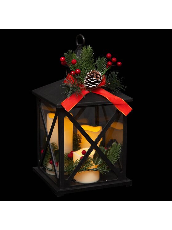 MIAhome MIAhome Lampion STROIK LED z ozdobami Czarny