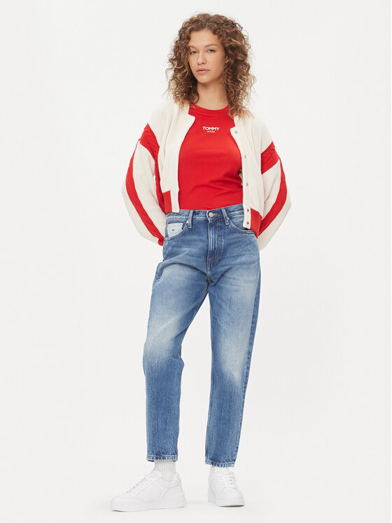 Tommy Jeans Tommy Jeans Kardigán Archive DW0DW15856 Ekru Regular Fit