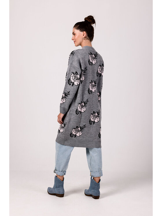 BeWear BeWear Kardigan BK102 Šedá Comfortable Fit