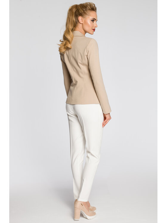Made of Emotion Made of Emotion Marynarka M243 Beżowy Casual Fit