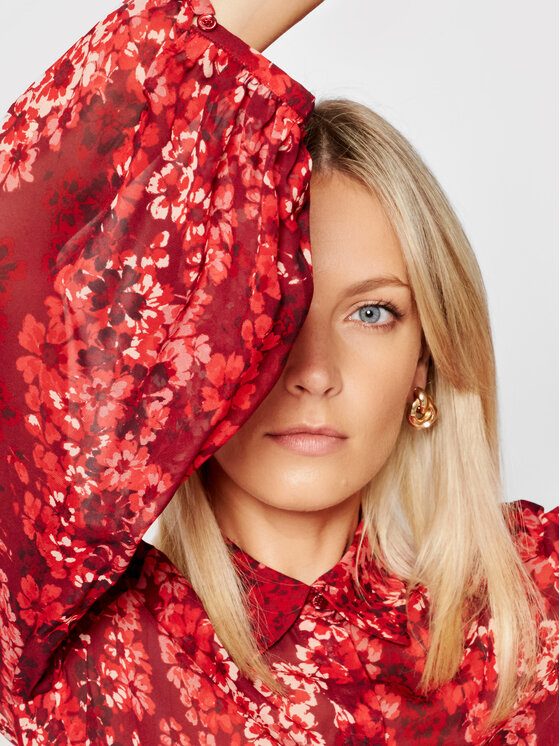 Camicia Glamour 81110121 Rosso Regular Fit