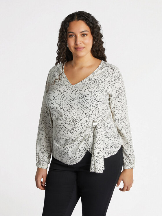Fiorella Rubino Fiorella Rubino Bluzka 2743T002231N0Z3 Biały Baggy Fit