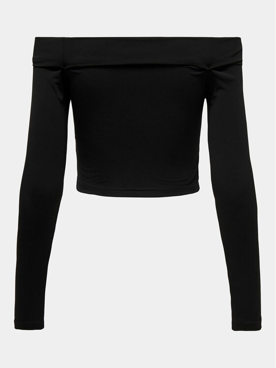 ONLY ONLY Bluzka 15302593 Czarny Slim Fit