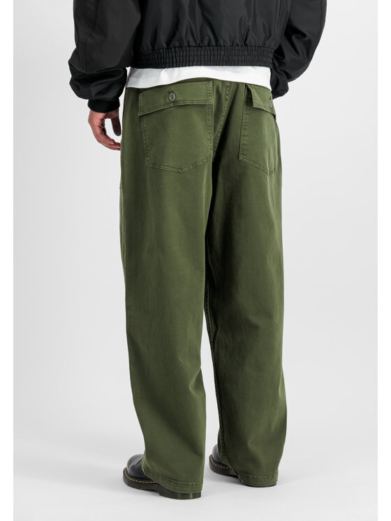 Alpha Industries Alpha Industries Spodnie cargo Fatigue 1971 Vintage Pant Zielony Loose Fit
