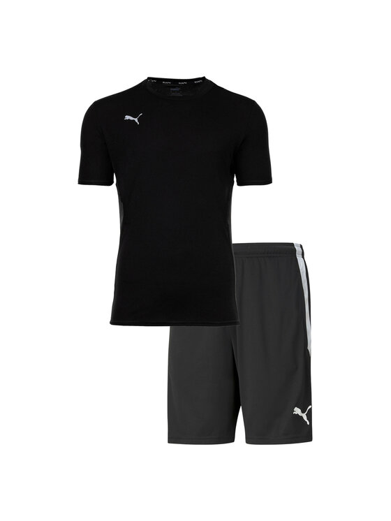 Puma Puma Komplet koszula i szorty materiałowe 27366 Czarny Comfort Fit