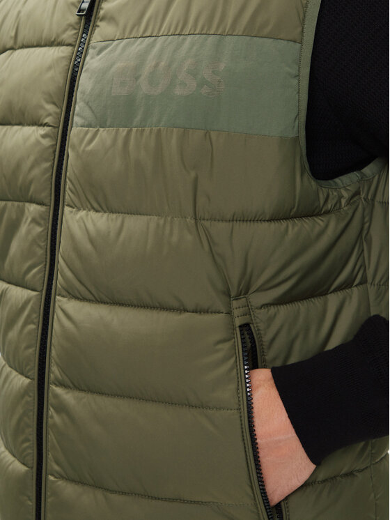 BOSS BOSS Vestă elegantă H-Cenito 50518375 Verde Regular Fit