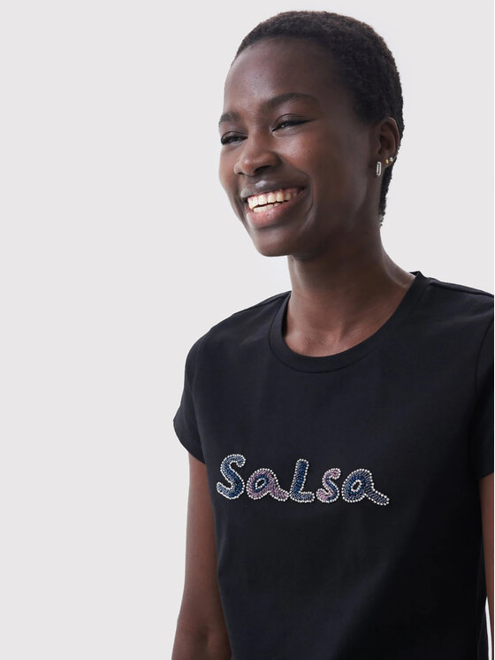 Salsa Salsa T-krekls 124326 Melns Regular Fit