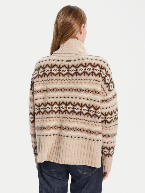 Barbour Barbour Rollkragenpullover Helen LKN1560GY15 Beige Regular Fit