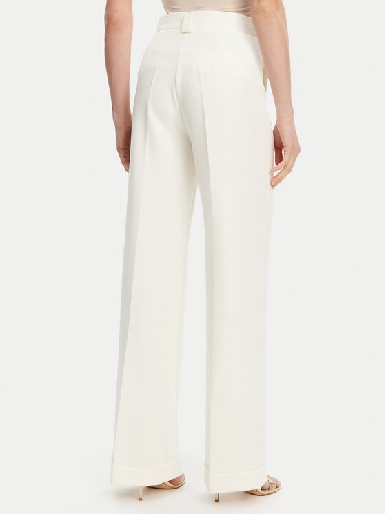 Maryley Maryley Pantaloni di tessuto 25EB537/M26/43VA Écru Regular Fit