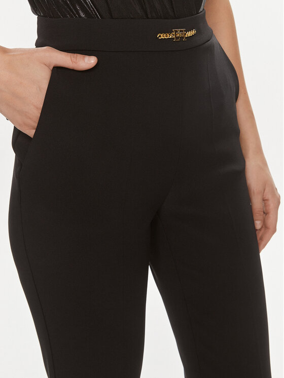 Elisabetta Franchi Elisabetta Franchi Παντελόνι υφασμάτινο PA-027-41E2-V280 Μαύρο Regular Fit