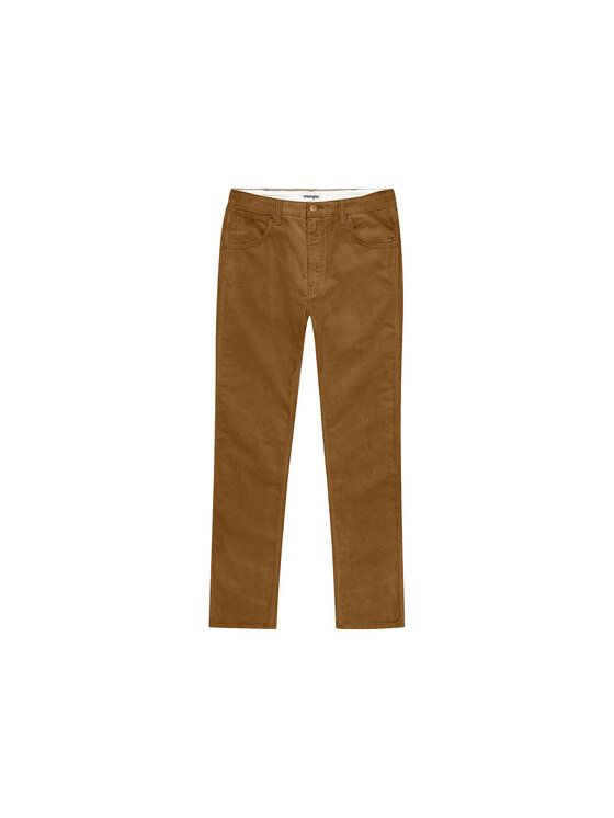 Wrangler Wrangler Spodnie materiałowe GREENSBORO Brązowy Regular Fit