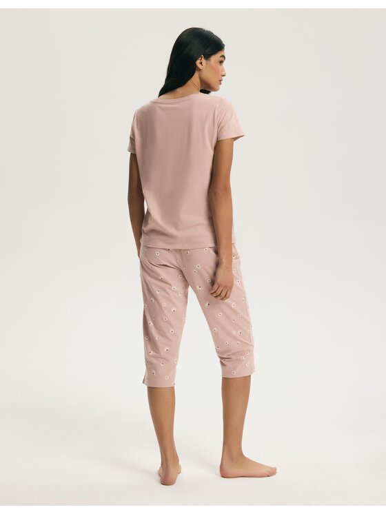 Esotiq Esotiq Piżama 45216 Różowy Regular Fit