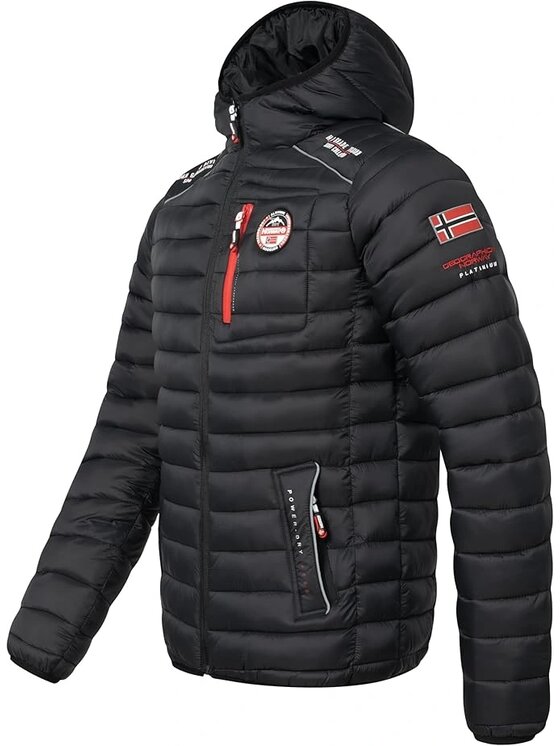 Geographical Norway Geographical Norway Kurtka puchowa WY6357H/GN-NOIR Czarny Regular Fit
