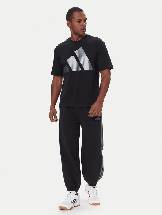 adidas adidas T-krekls JM1709 Melns Loose Fit