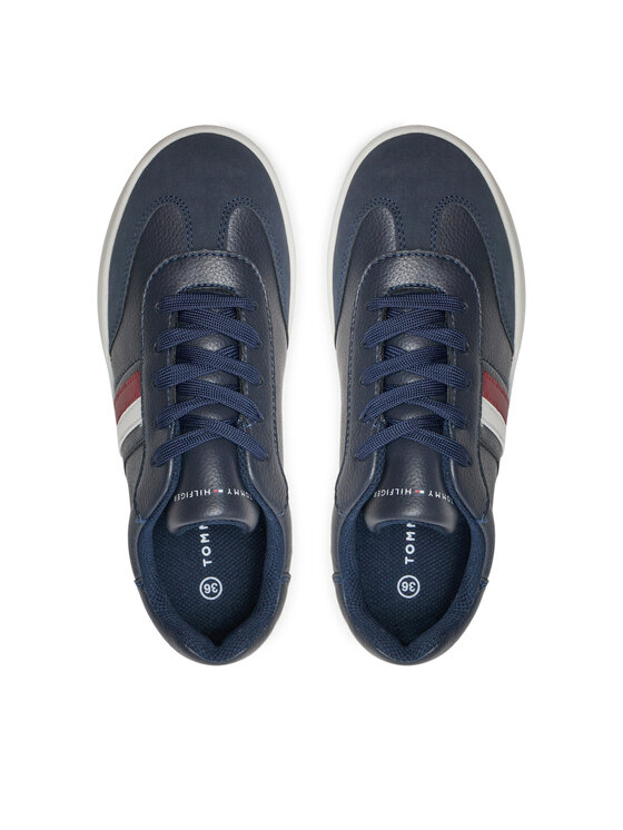 Tommy Hilfiger Tommy Hilfiger Tenisice Stripes Low Cut Lace-Up Sneaker T3X9-33645-1269 Tamnoplava