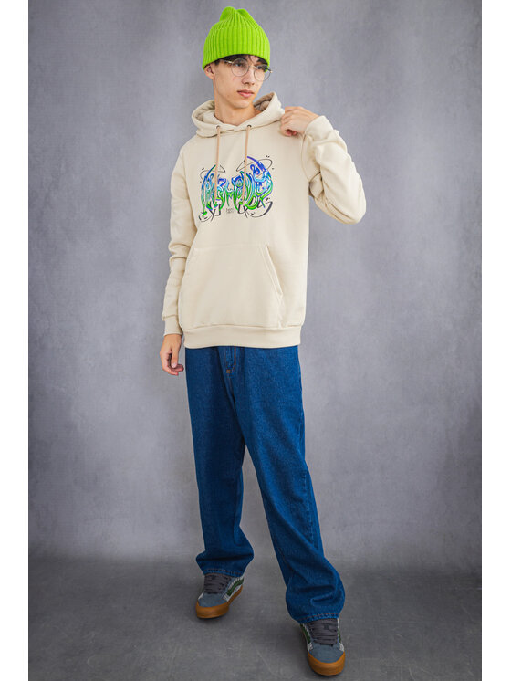 Palto Palto Bluza Sci-Fi Beżowy Comfort Fit
