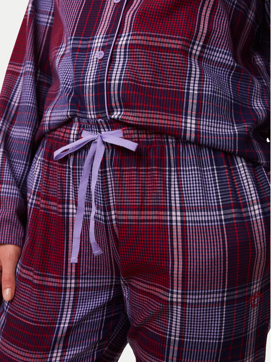 Triumph Triumph Pidžama Boyfriend PW X Checks 10216554 Bordo Regular Fit